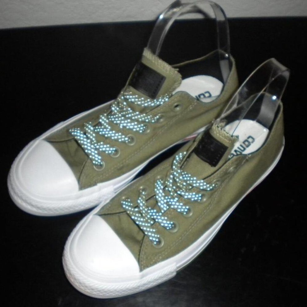 CONVERSE CHUCK TAYLOR UNISEX WMS 6 1/2 MNS 4 1/2 FATIQUE GREEN OXFORD SNEAKERS
